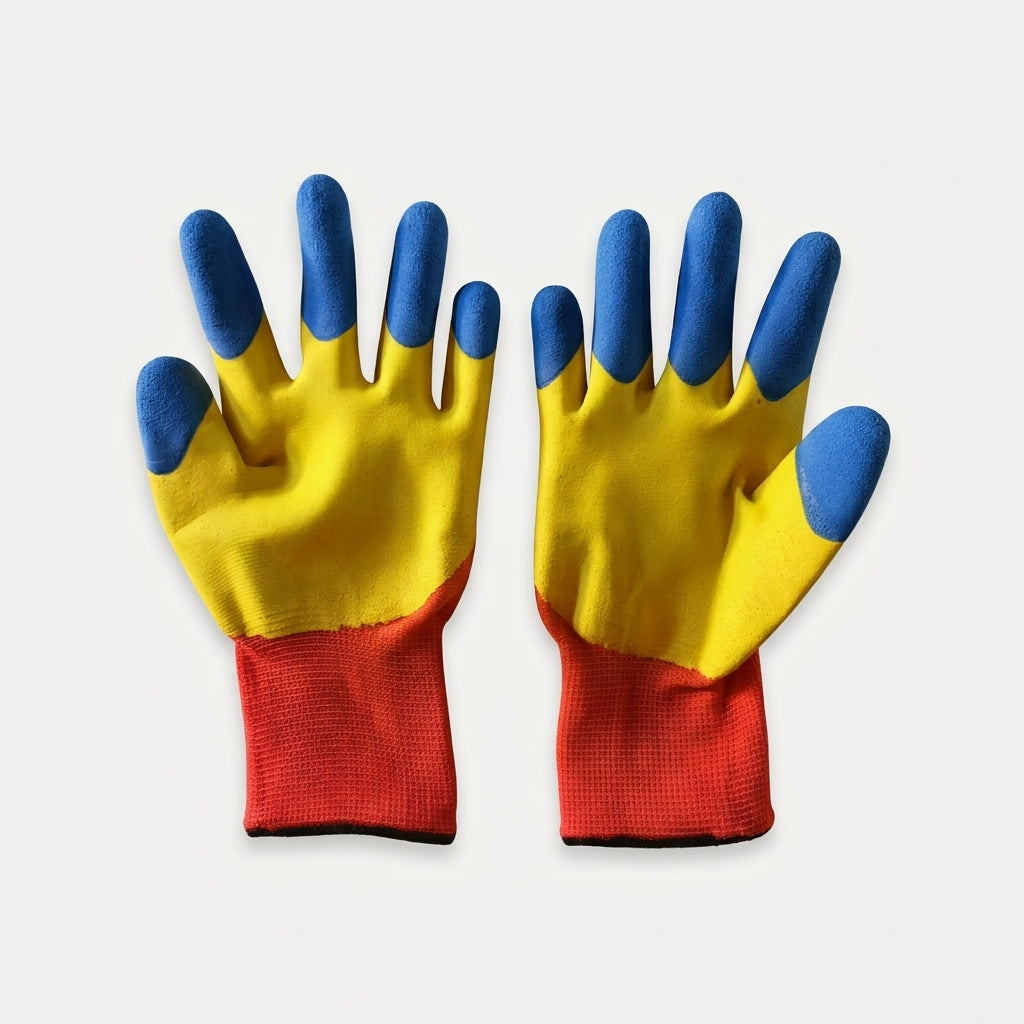 Three-Color Coated Grip Safety Work Gloves (ST-33)