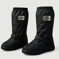 High-Cut Waterproof Rain Shoe Covers with Elastic Top & Adjustable Ankle Strap