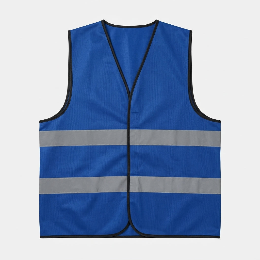 Premium Blue Safety Reflective Vest – High-Visibility Mesh Workwear | Shahbaz Traders