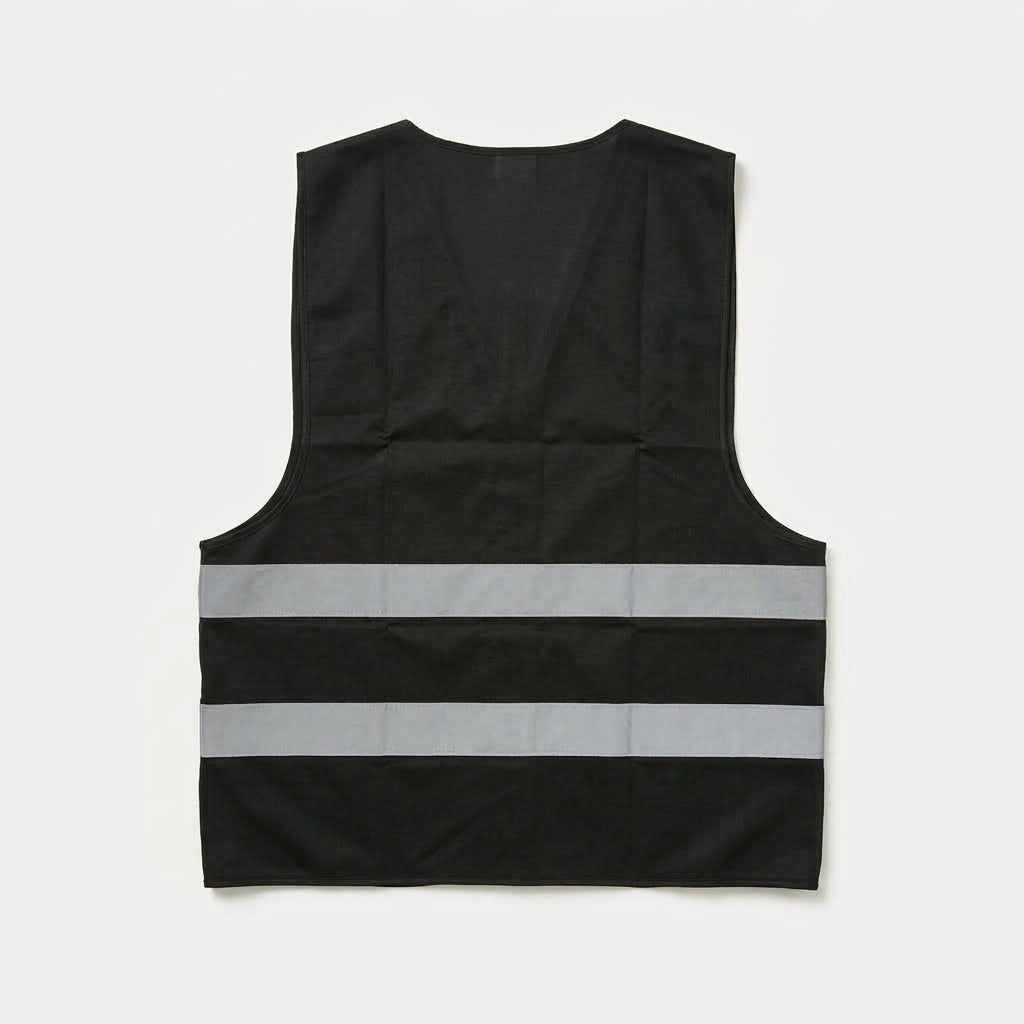 Premium Black Safety Reflective Vest  | Shahbaz Traders