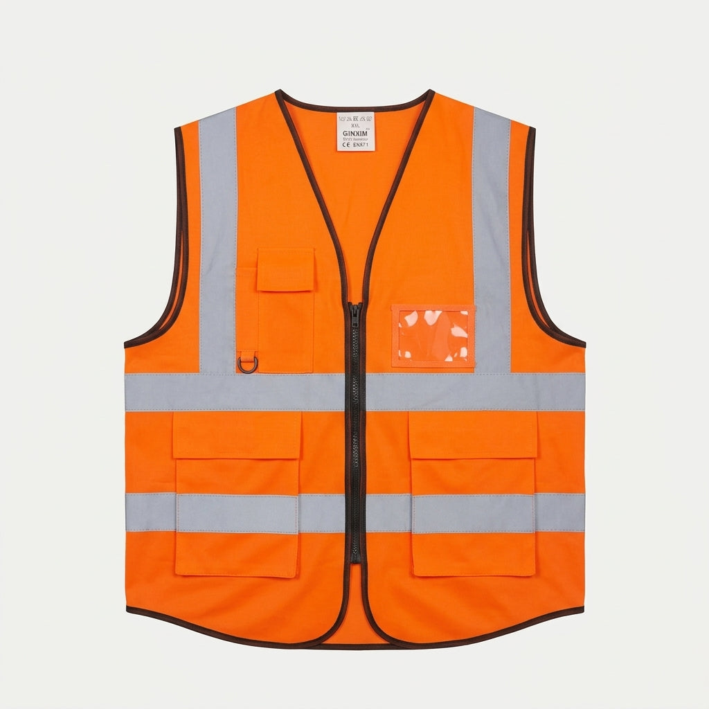 GINXIM High-Visibility Multi-Pocket Safety Vest