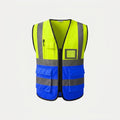 Premium Two-Tone High-Visibility Safety Vest with Pockets