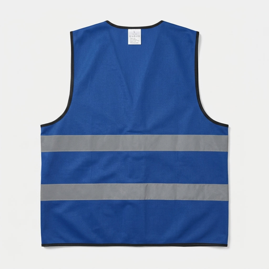Premium Blue Safety Reflective Vest – High-Visibility Mesh Workwear | Shahbaz Traders